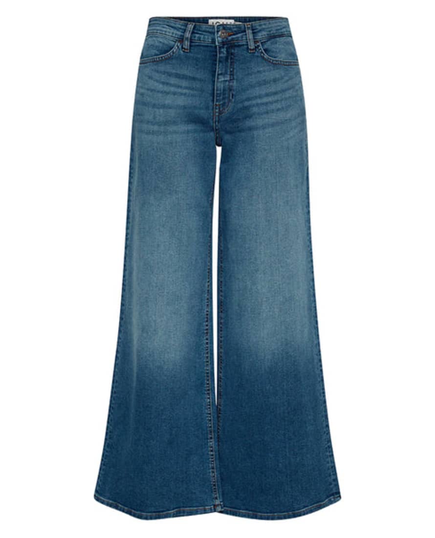 ICHI Twiggy Wide Denim Blue Jeans