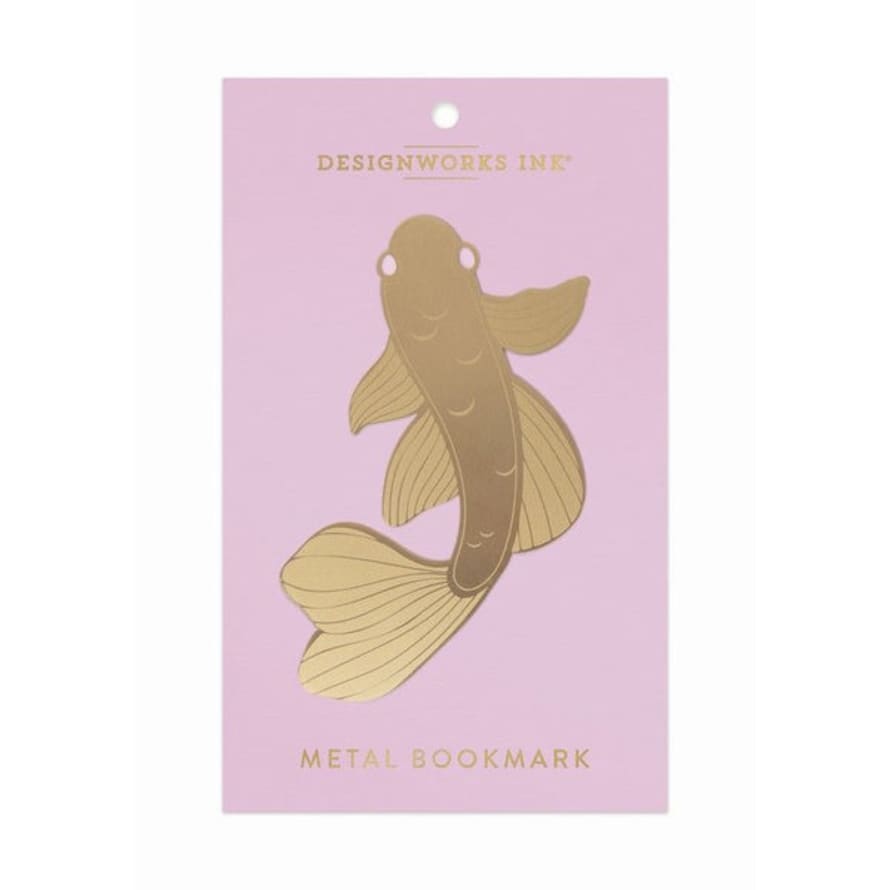 Designworks Ink  Gold Metal Koi Fish Bookmark
