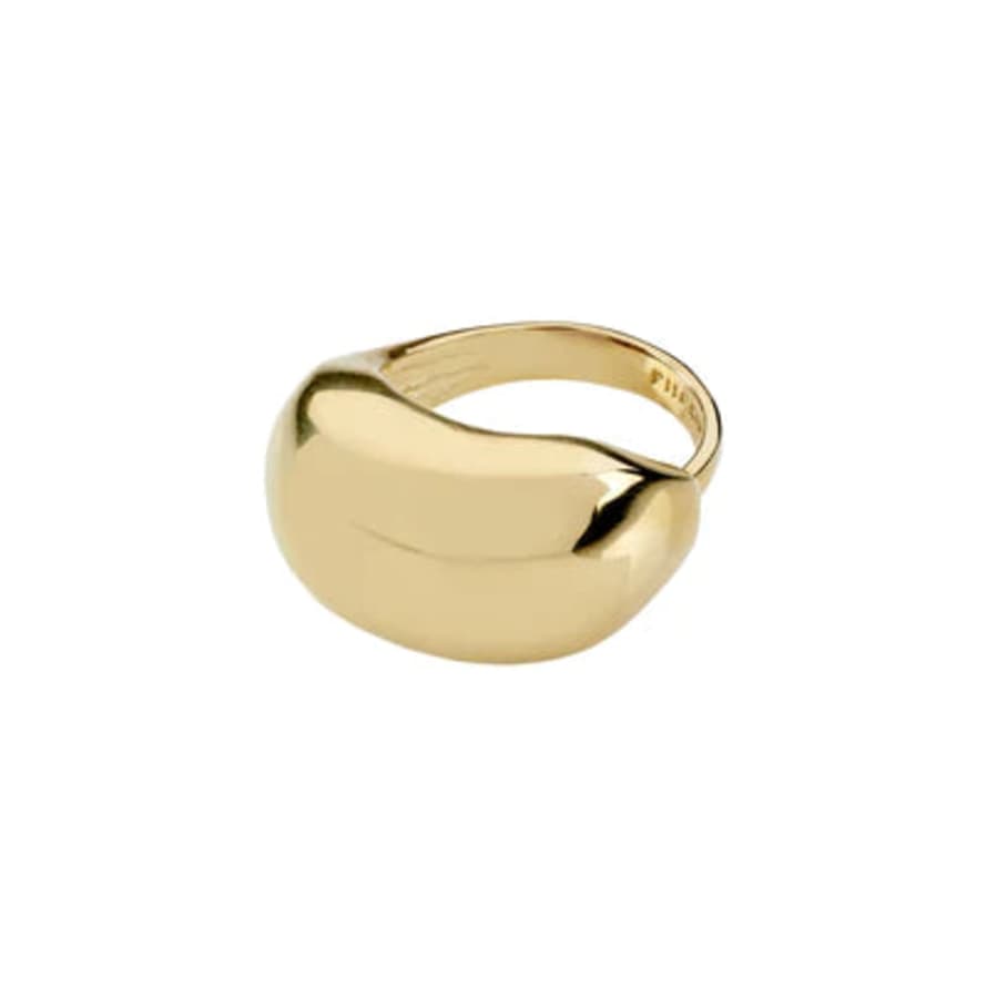Pilgrim Gold Plated Recycled Statement Pace Ring 