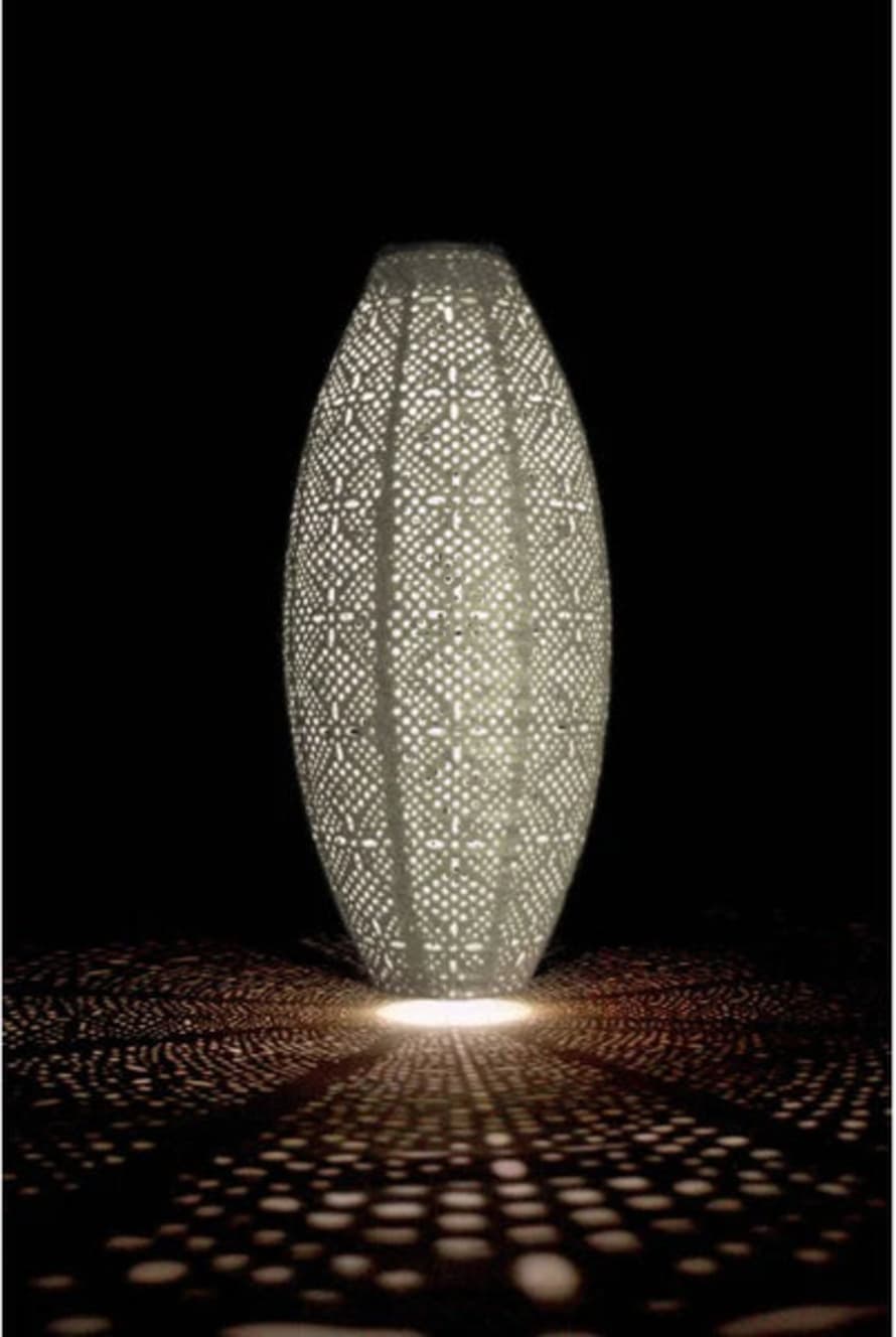 Lightstyle London Beige Oval Solar Lantern 