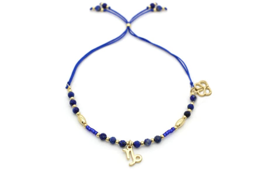 Boho Betty Gold  Capricorn Zodiac Gemstone Bracelet