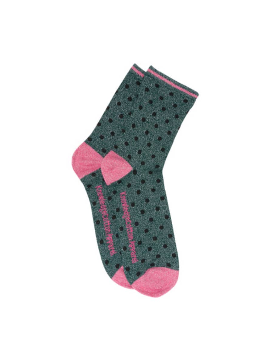 Knowledge Cotton Apparel  Lurex Glitter Dots Socks 