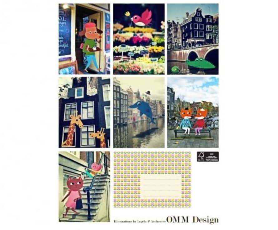 Omm Design Poster Cartoline Città Europee - Ingela Arrhenius - Omm Design