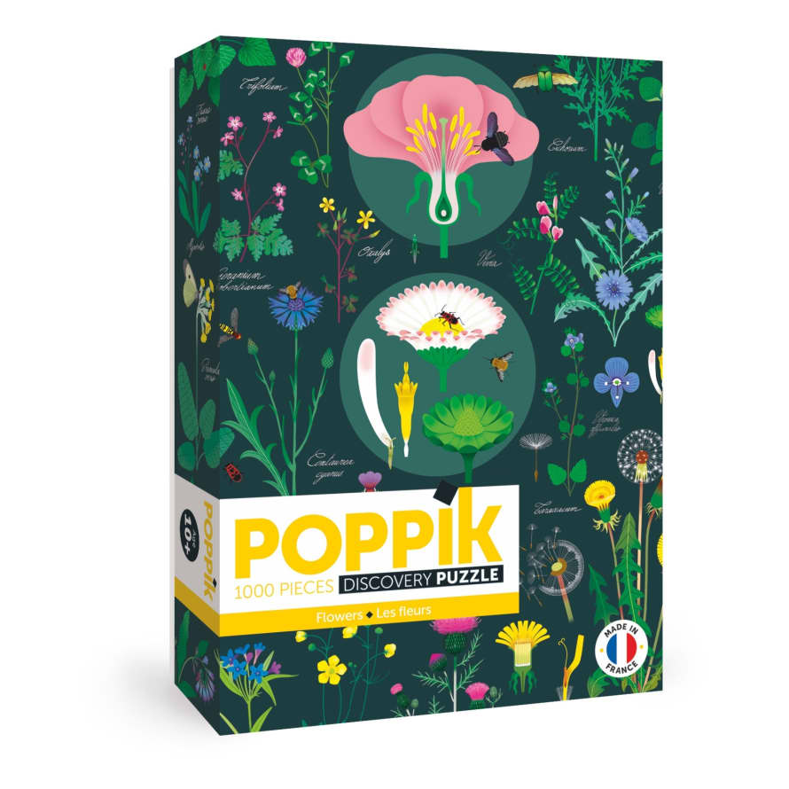 Poppik Puzzle Educativo 1000 Pz - Flowers - Poppik