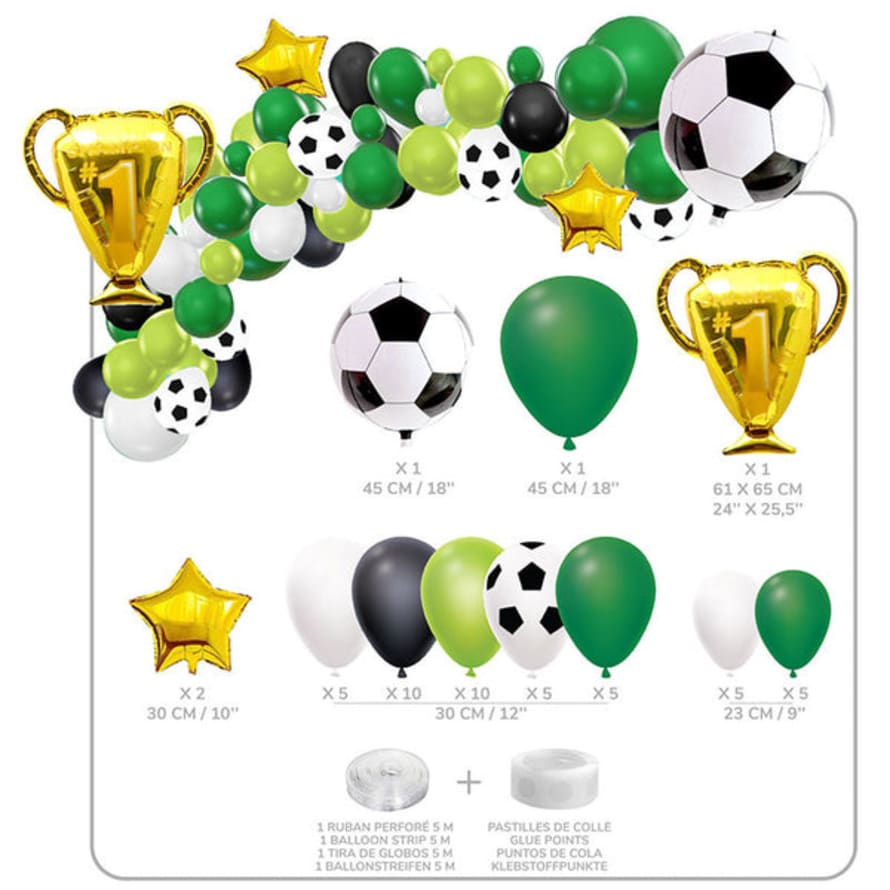 cotillons Alsace Kit 50 Ballons Football Avec Accessoires