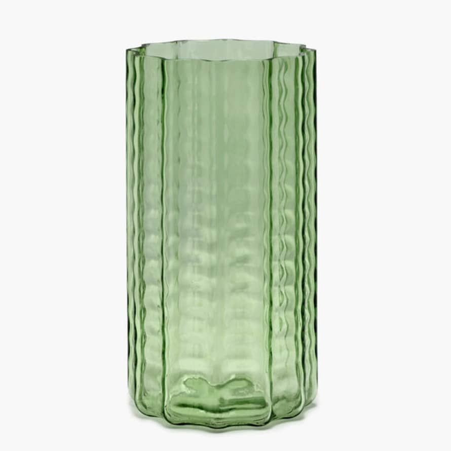 Serax Vase 02- Green Transparent Waves