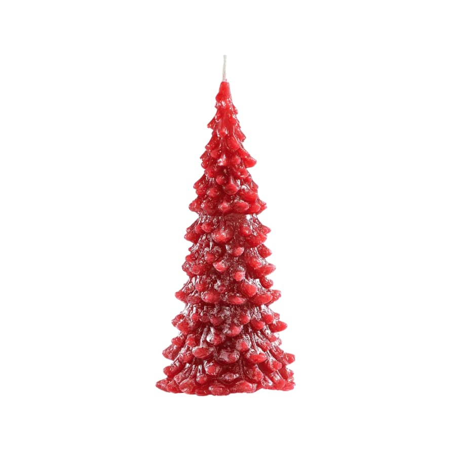 The Recycled Candle Company Red Recycled Christmas Tree Candle