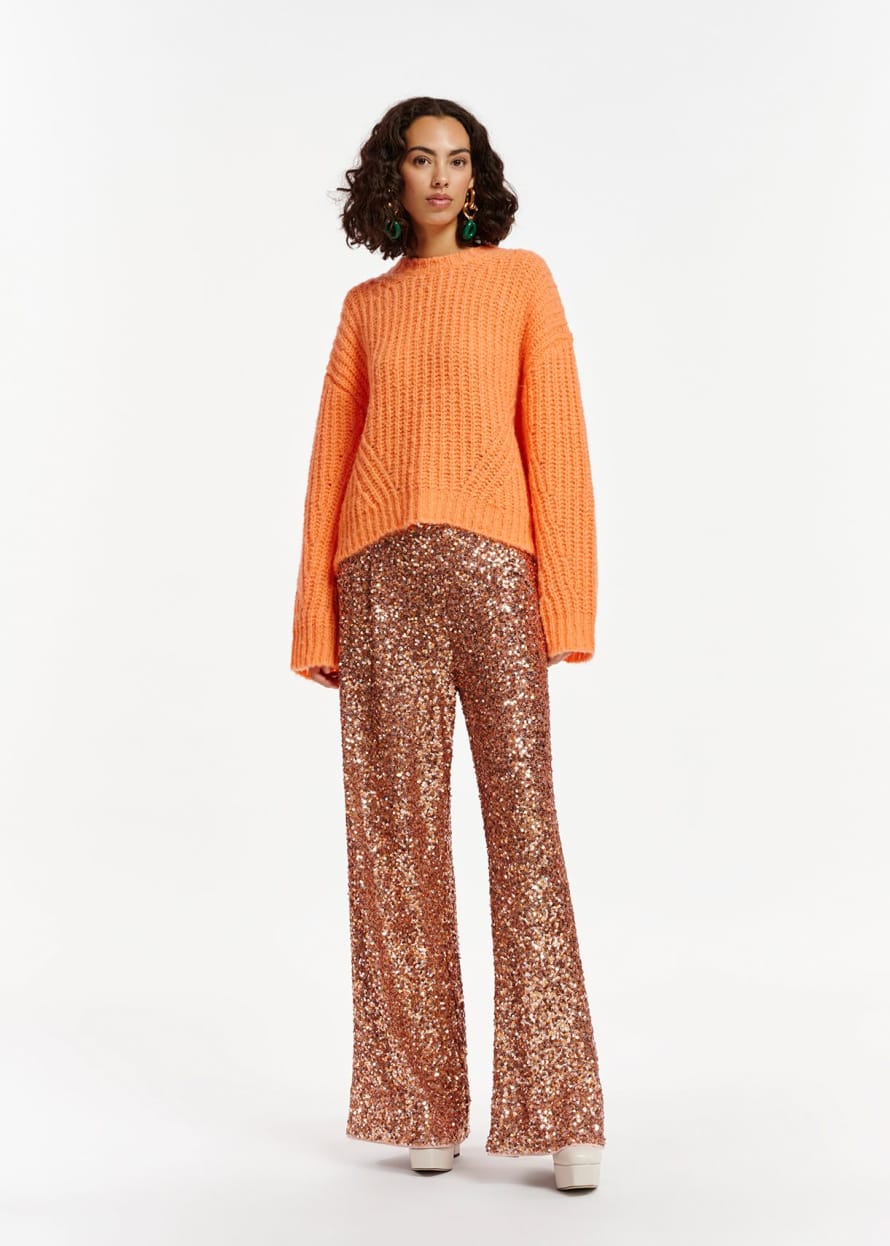 Essentiel Antwerp Entry Sequin Trousers - Tiger Blossom