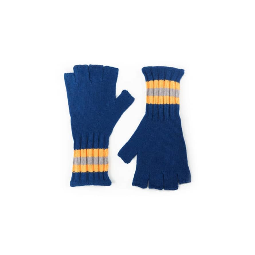 ROKA Fingerless Gloves - Primrose Galactic Blue and Yellow