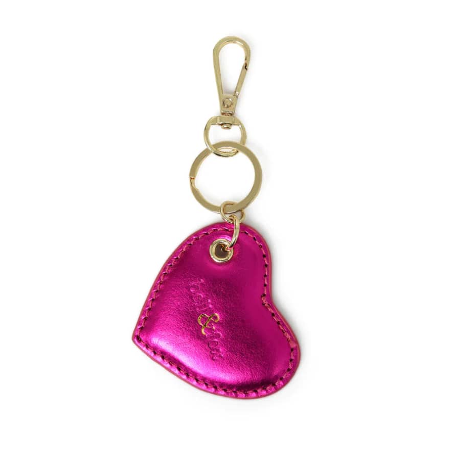 Bell & Fox Cupid Heart Keyring-fuschia Metallic