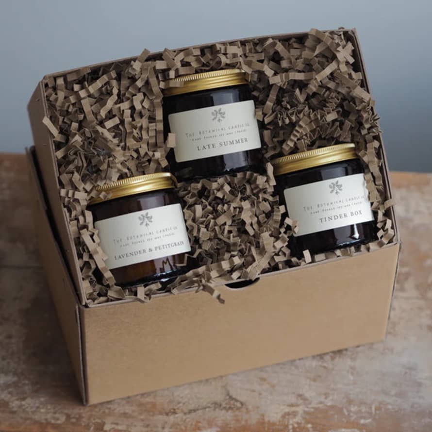 The Botanical Candle Company The Woody Collection Candle Gift Box