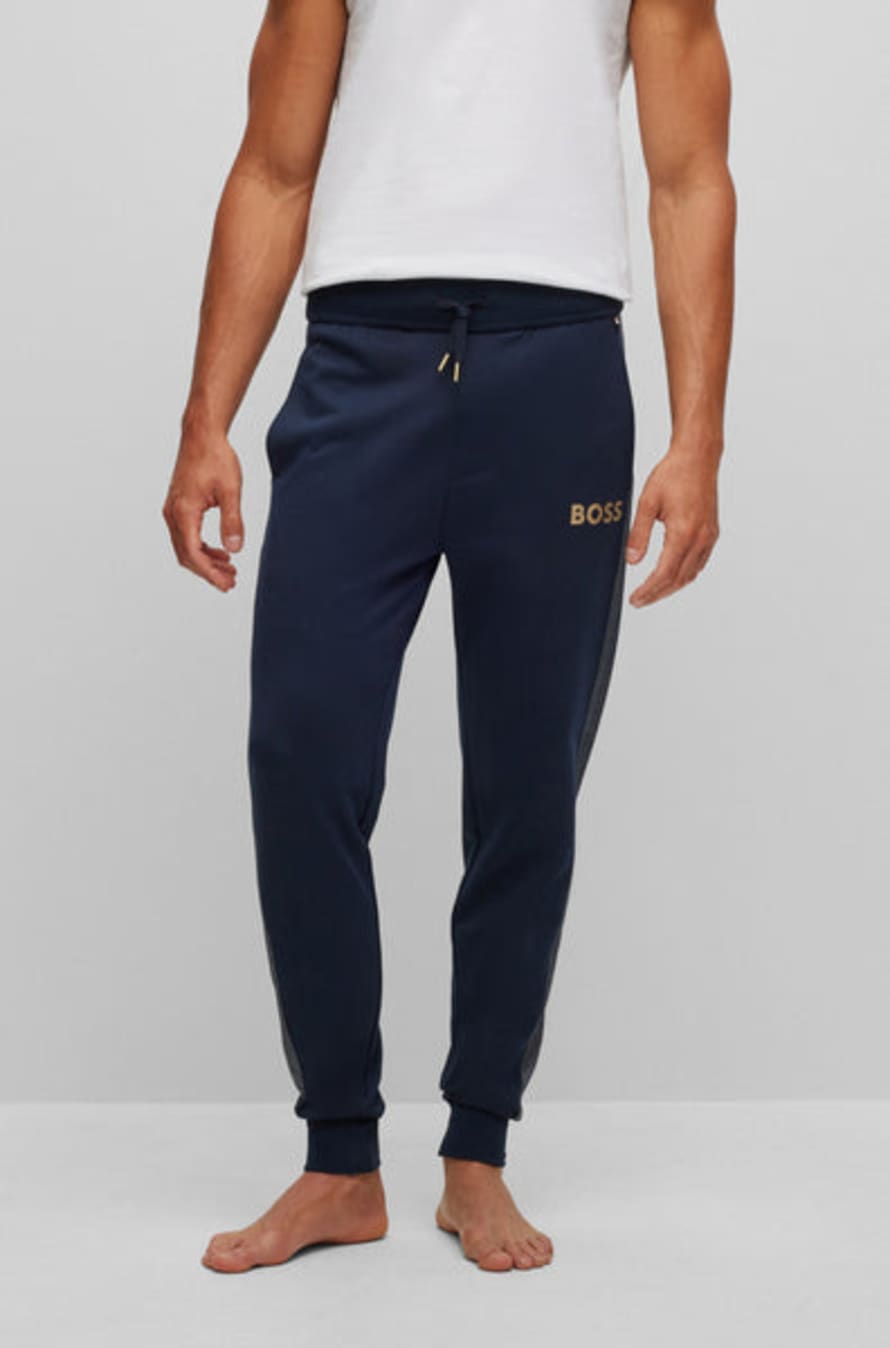 Hugo Boss Boss - Dark Blue Sweatpants With Embroidered Logo 50503052 403
