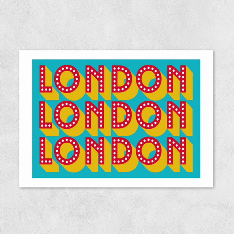 East End Prints  A2 London Typography Print