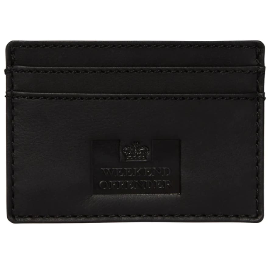 Weekend Offender Leather Card Holder (Black)