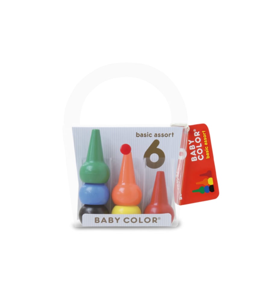 Kaiko Baby Colour Stacking Crayons, 6 Pack