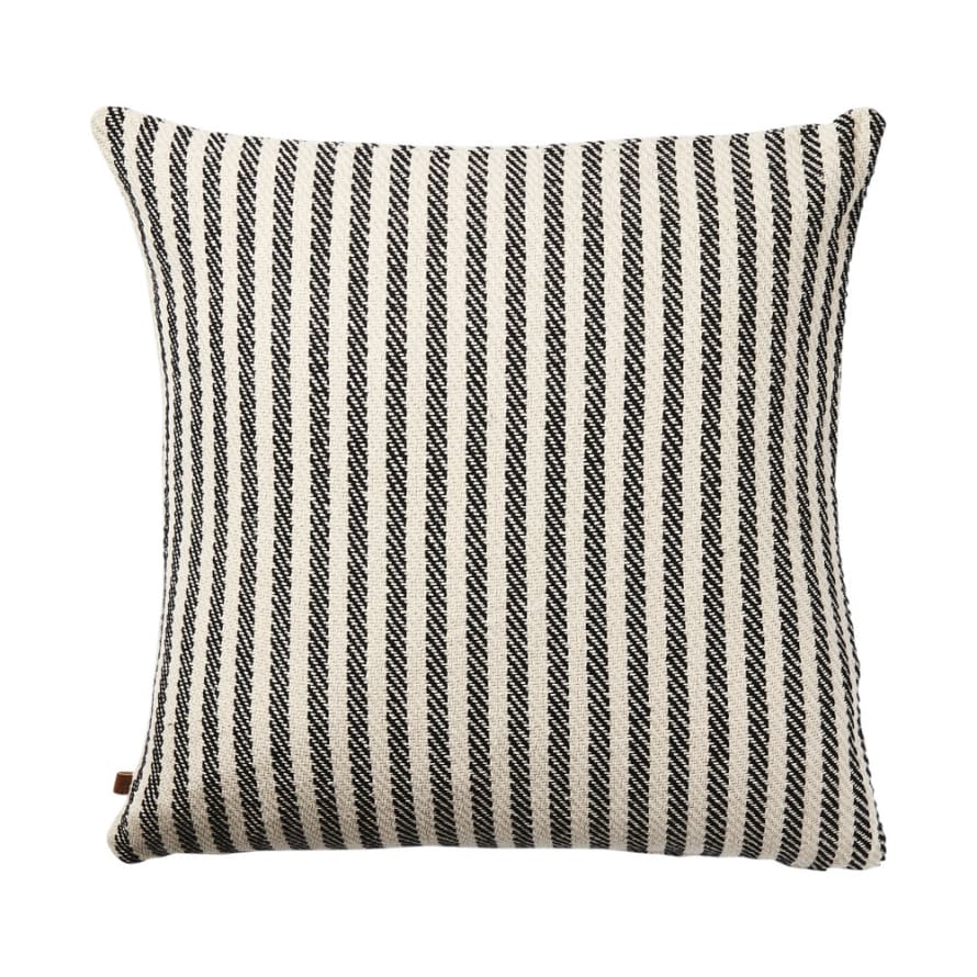 Affari Black and white striped cushion cover