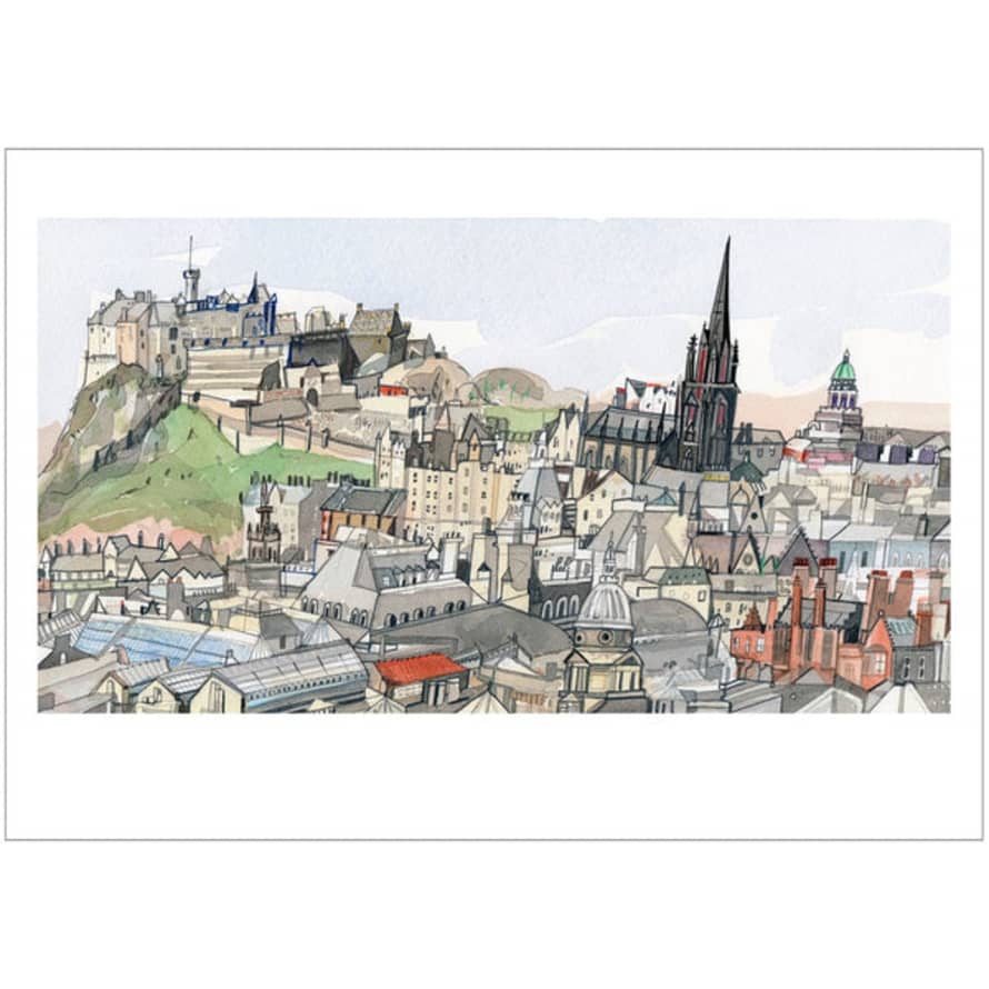Susie Wright Edinburgh Watercolour Digital Print