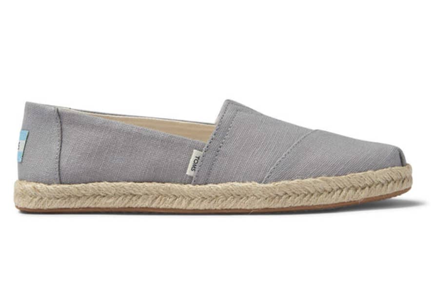TOMS Womens Recycled Cotton Rope Espadrille Grey