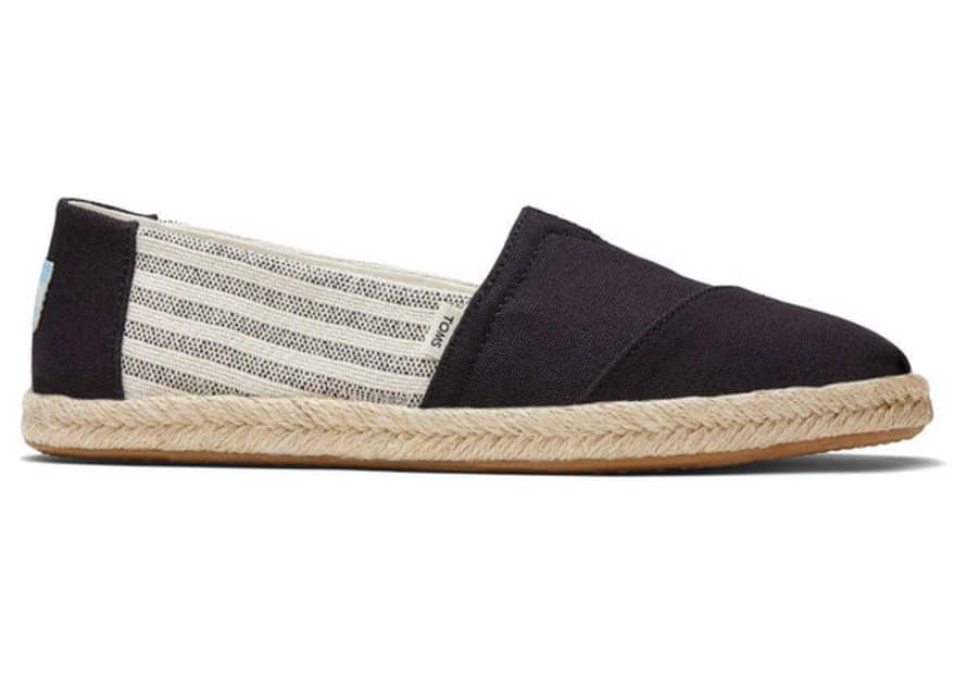 TOMS Womens Recycled Cotton Rope Black University