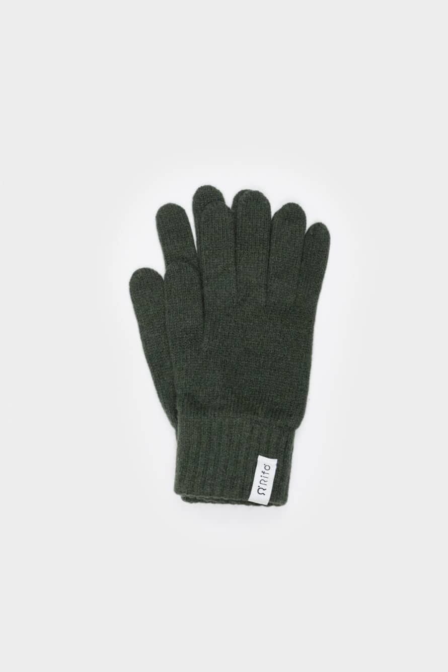 Rifo Anita Recycled Cashmere Gloves in Forest Green