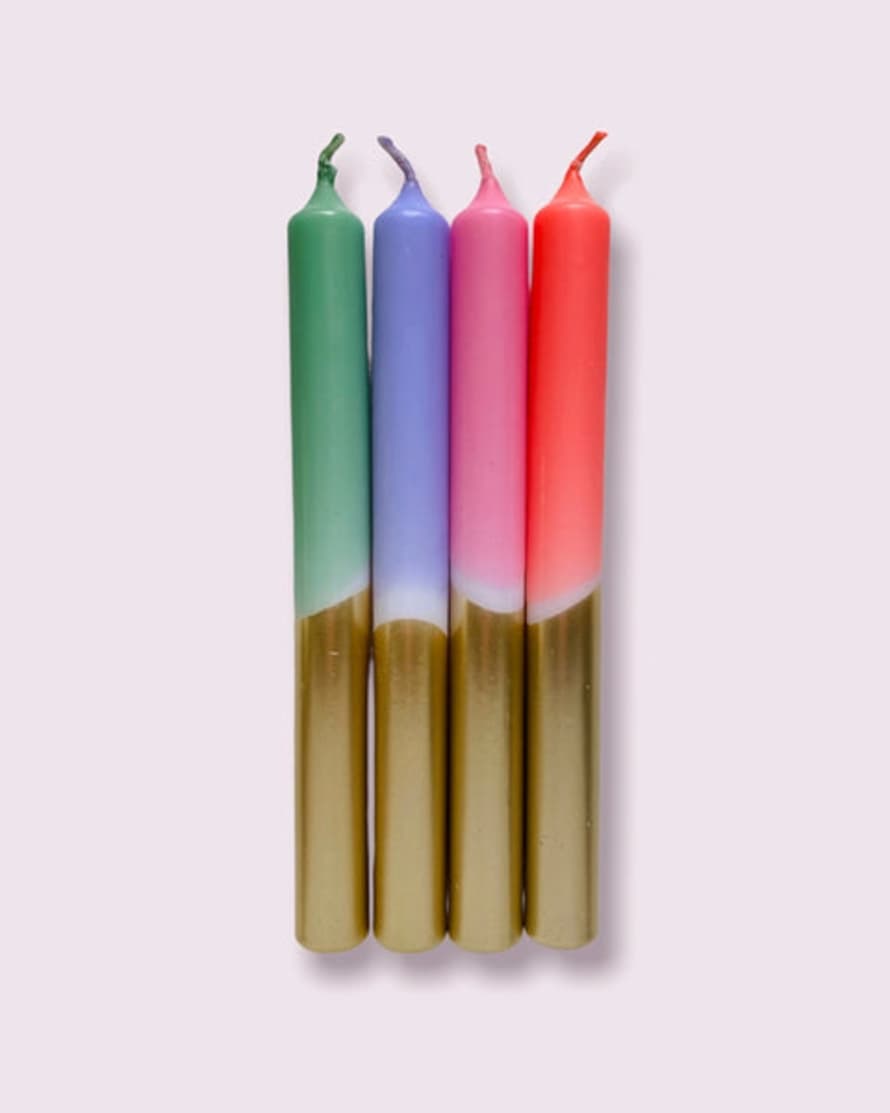 Pink Stories Dip Dye Neon Something Magical Candles (Pack of 4)