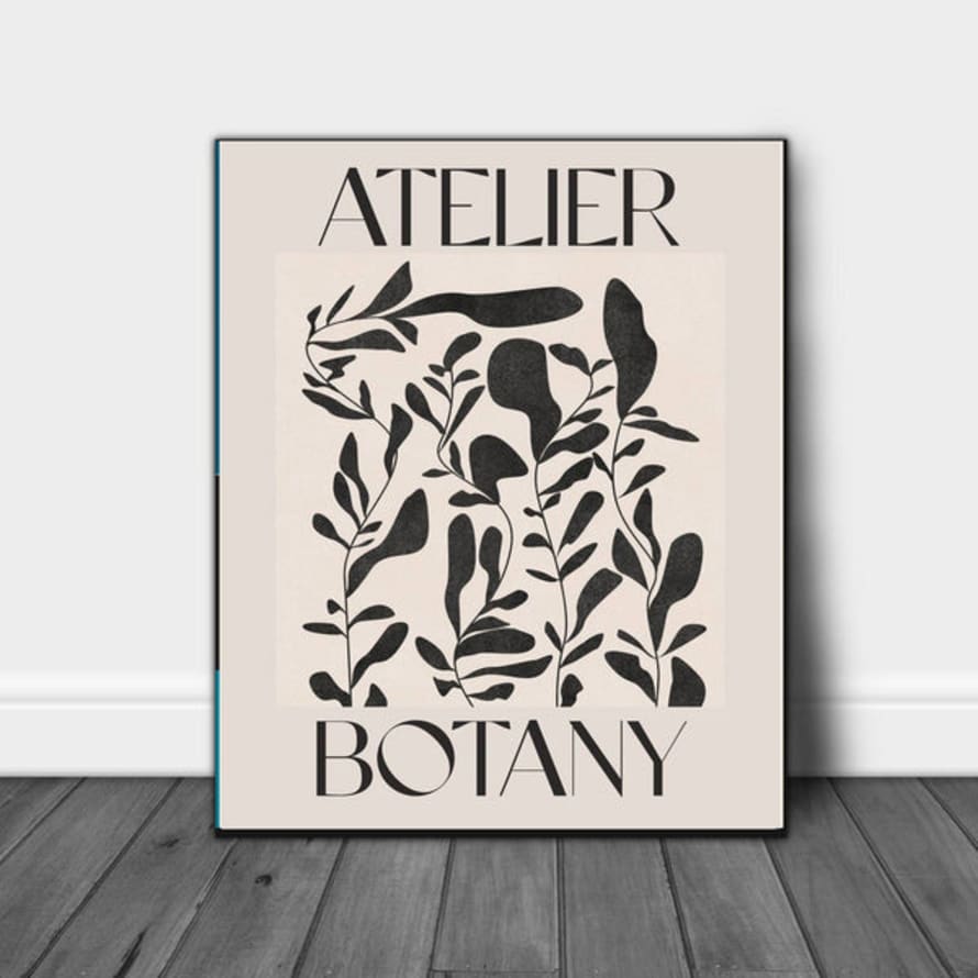 Stanley Street Studio Atelier Botany Black Flower A3 Print