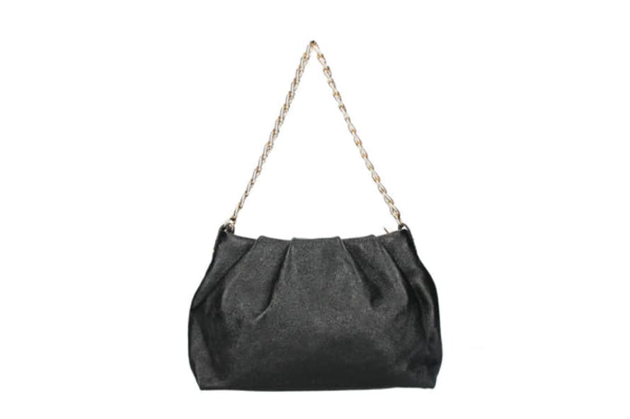 Diva Salima Metallic Handbag - Black
