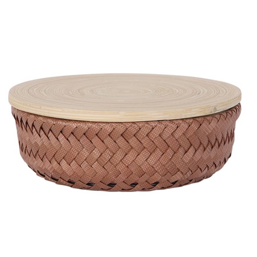 Handed By  Extra Small Taupe Wonder Round Storage Basket