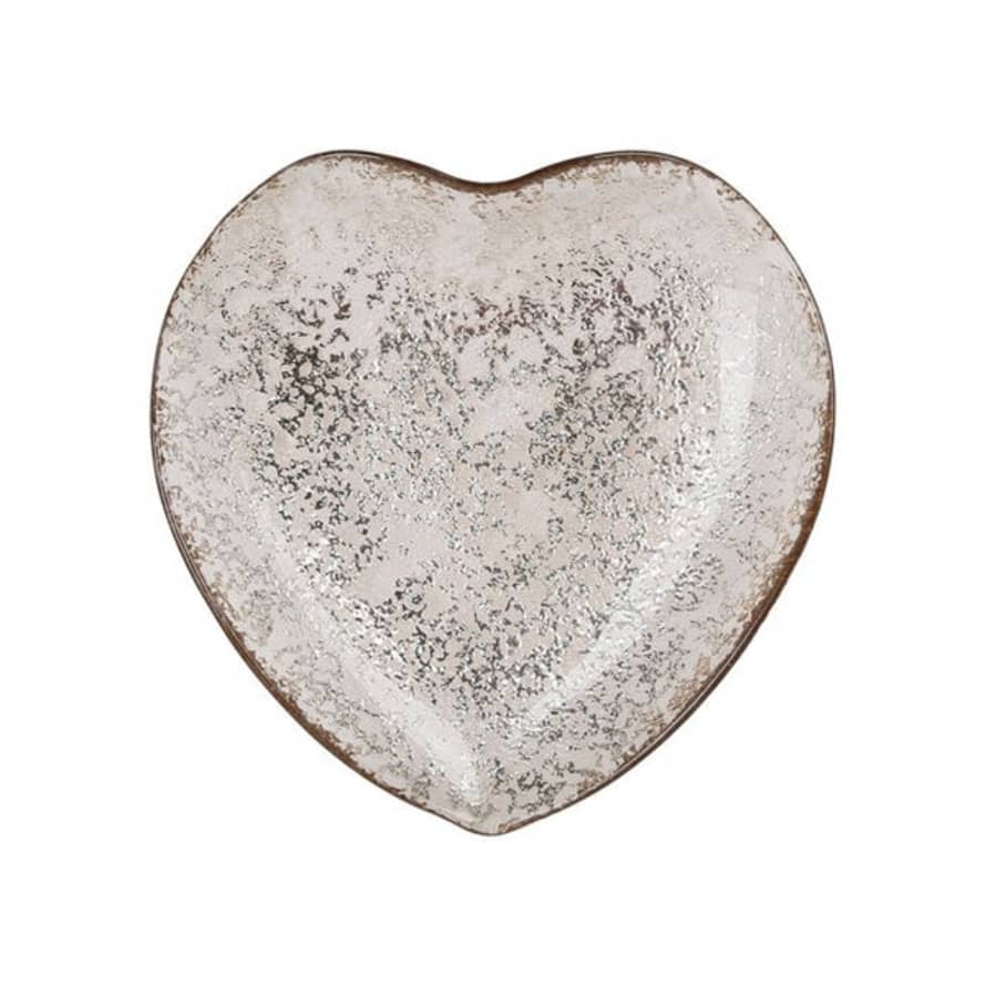 Distinctly Living Antique Silvered Heart Bowl