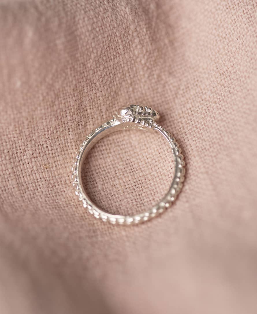 Zoe and Morgan  Silver Eternity Snake Ring 