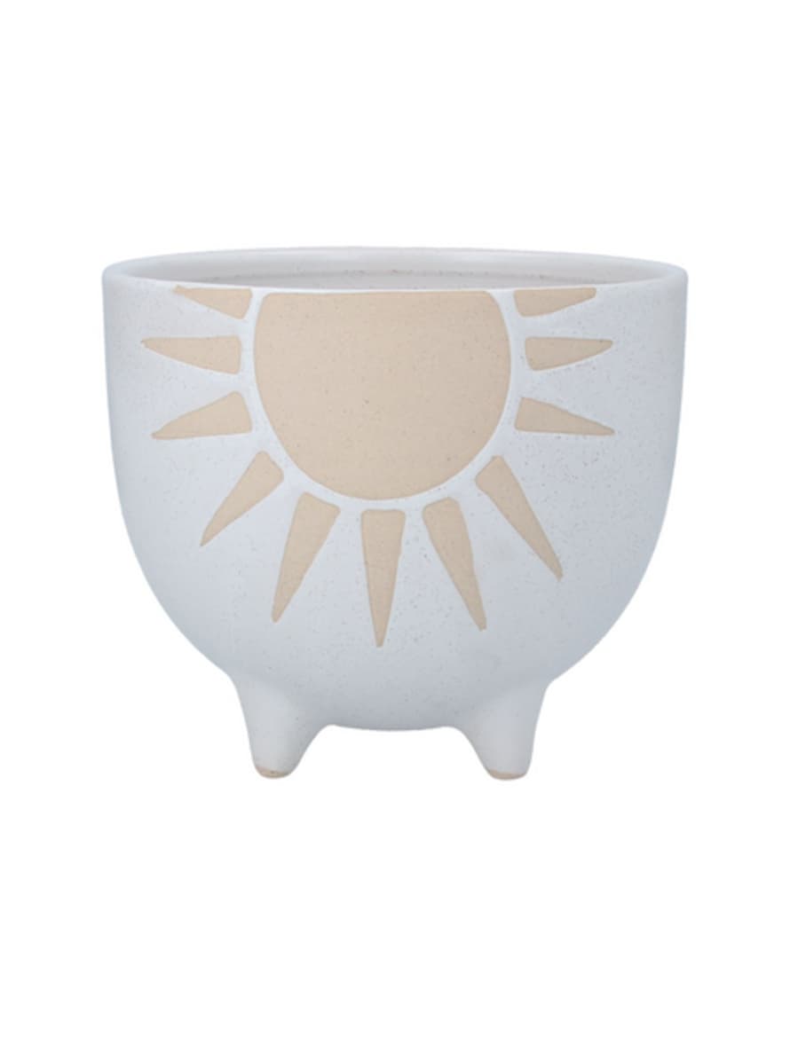 Gisela Graham Ceramic Sun Bowl Pot Cover
