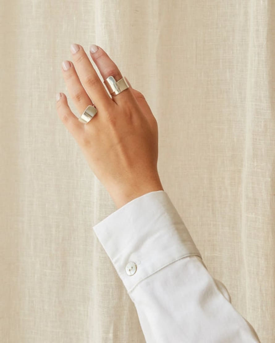 Chalk Chunky Flat Ring