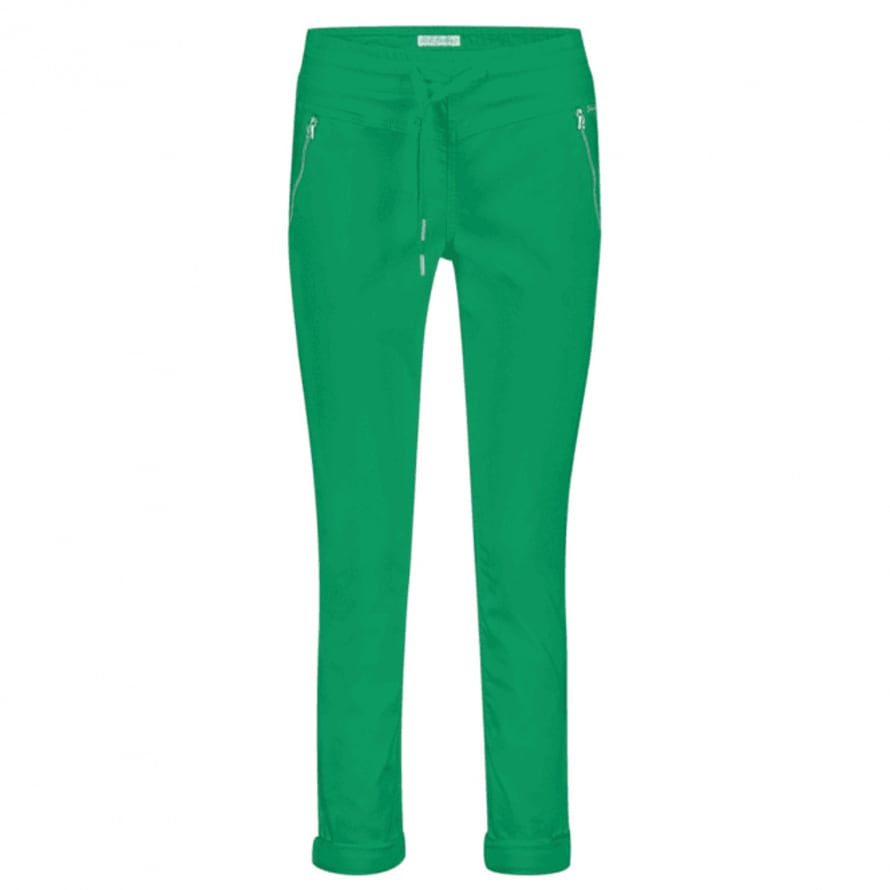 Red Button Trousers Tessy Crop Jog Green *40% Off*