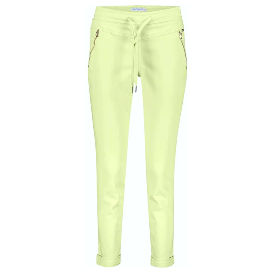 Red Button Trousers Tessy Crop Jog Lime *40% Off*