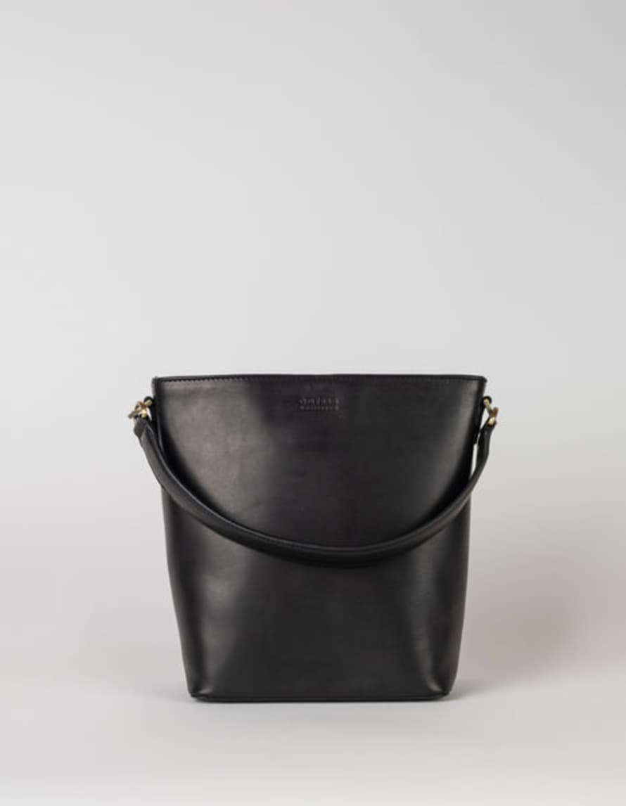 O My Bag  Bobbi Black Maxi Classic Leather Bucket Bag