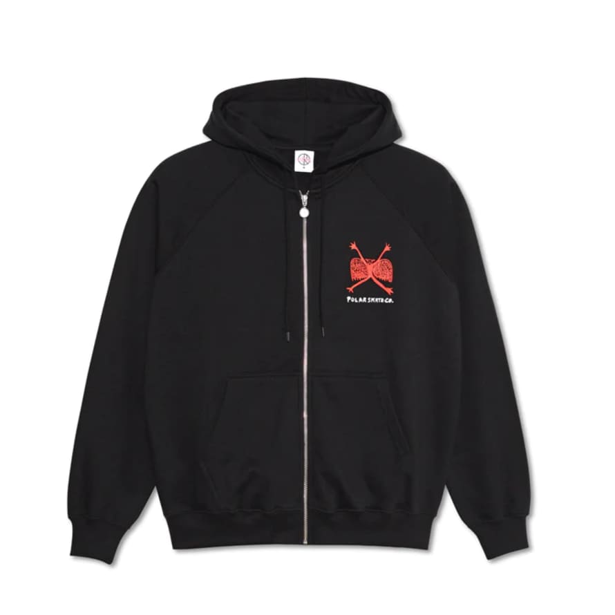 POLAR SKATE Default Zip Hoodie - Welcome to the New Age / Black