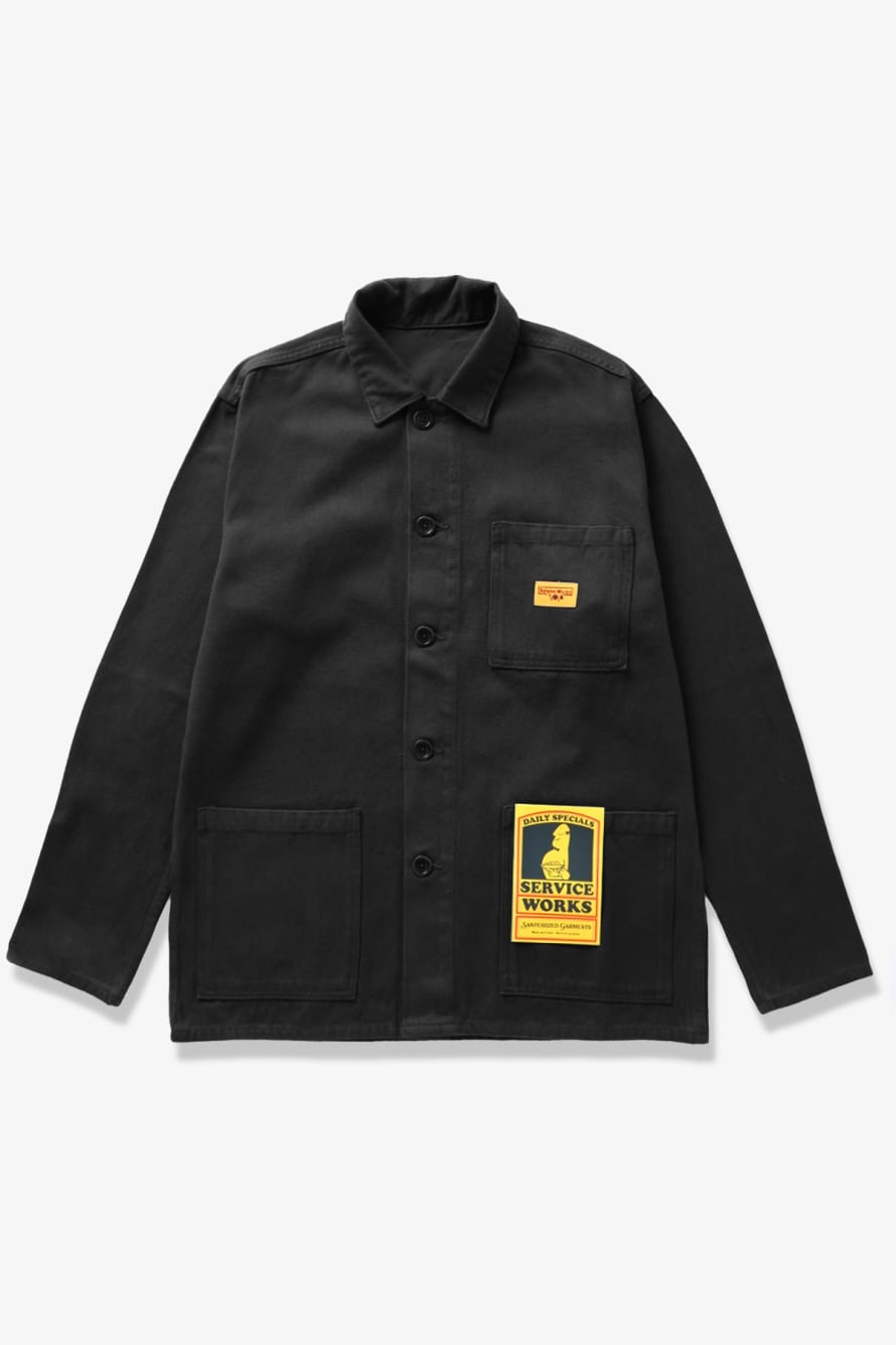 Service Works Coverall Jacket - Moleskin Black