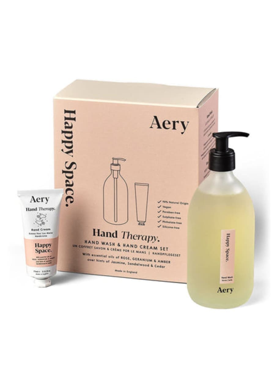Aery Happy Space (rose, Geranium & Amber) Hand Therapy Gift Set