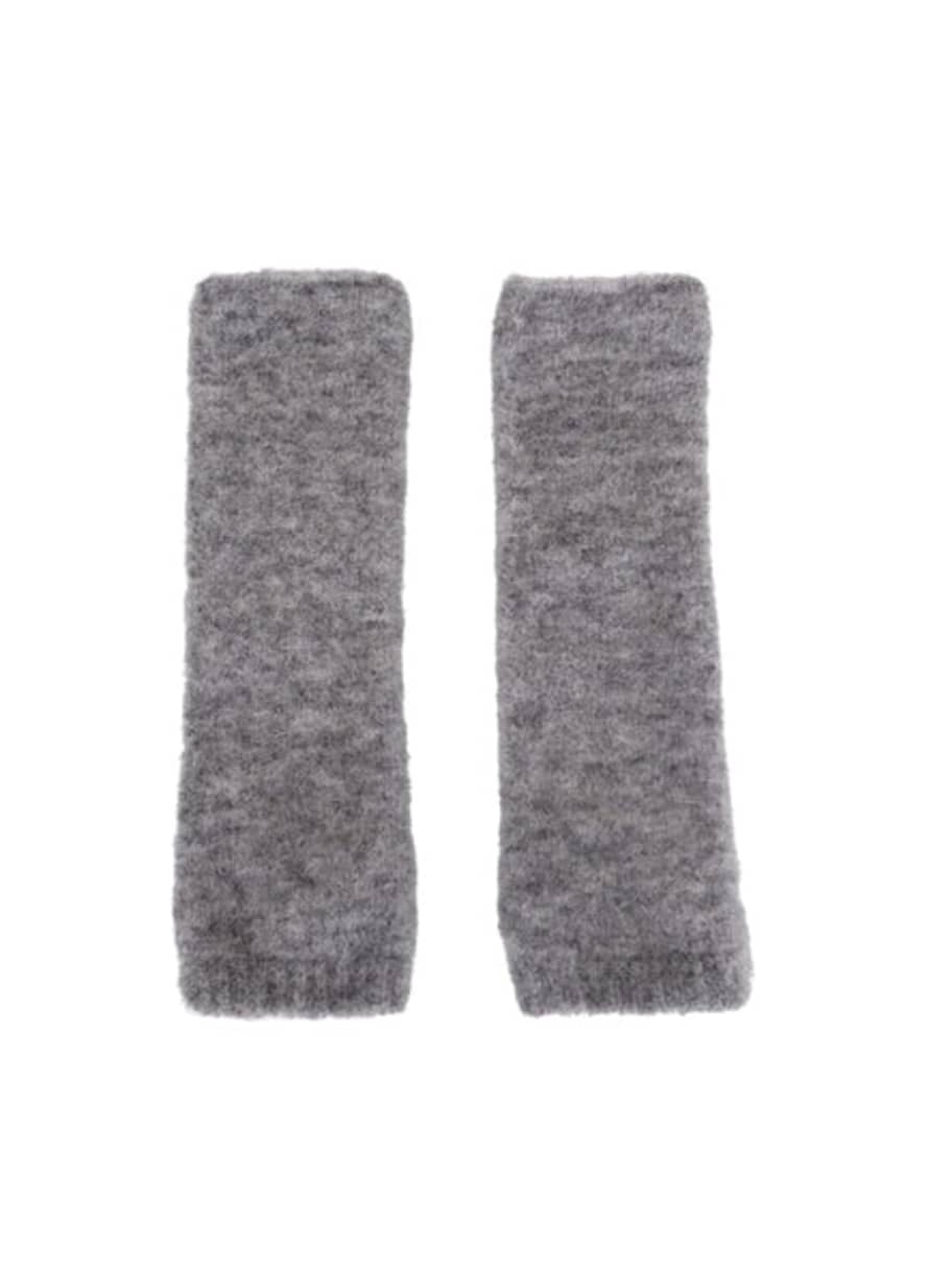 Black Colour Wrist Warmers - Grey