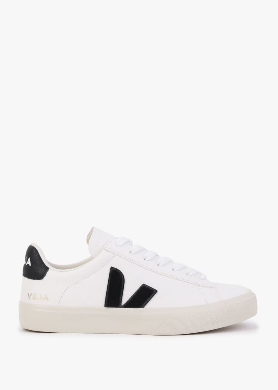 Veja Campo Chromefree Leather Extra White Black Trainers