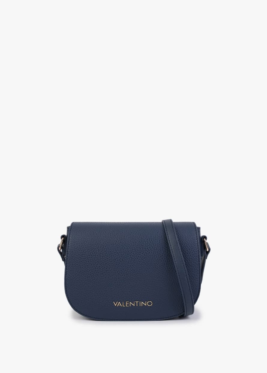 Valentino Superman Blu Pebbled Saddle Bag