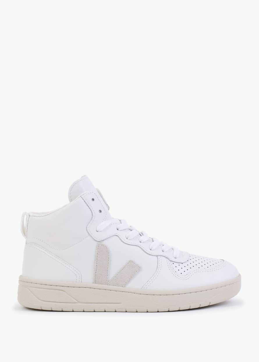Veja V-15 Leather Extra White Natural High-top Trainers