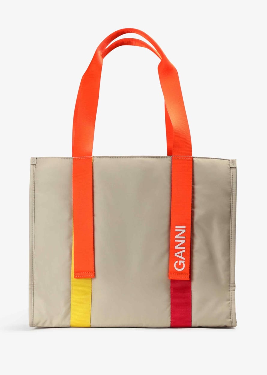 Ganni Ganni Women's Recycled Tech Medium Green Tote Bag