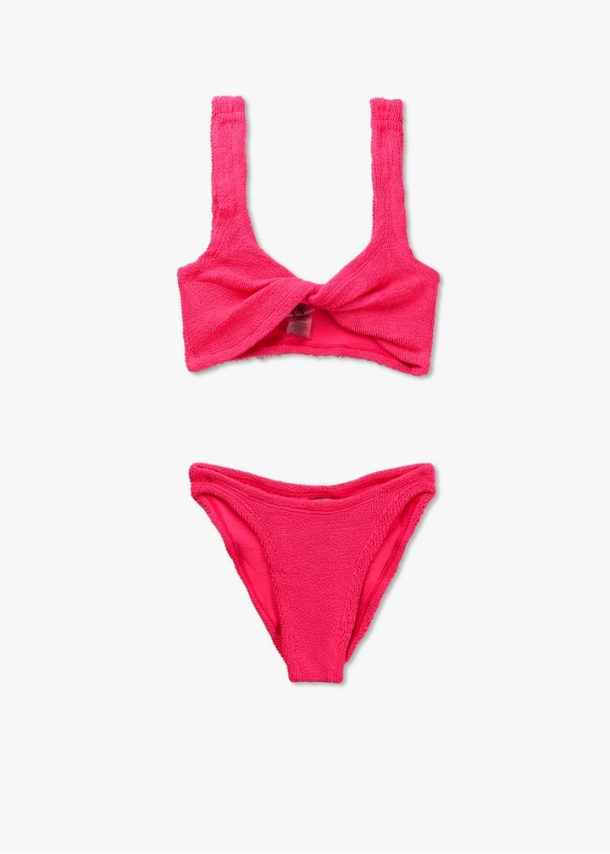 Hunza G Womens Juno Twisted Bikini In Hot Pink