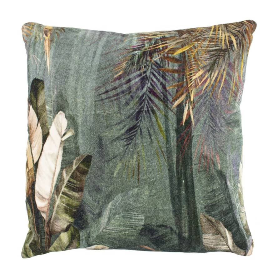 Terra Nomade 45 × 45cm Velvet Tropical Jungle Printed Cushion 
