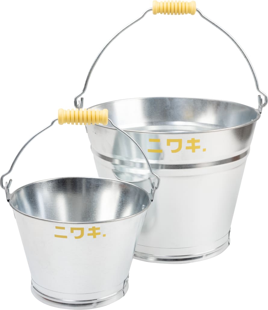 Niwaki Niwaki Japanese Galvanised Steel Bucket Small