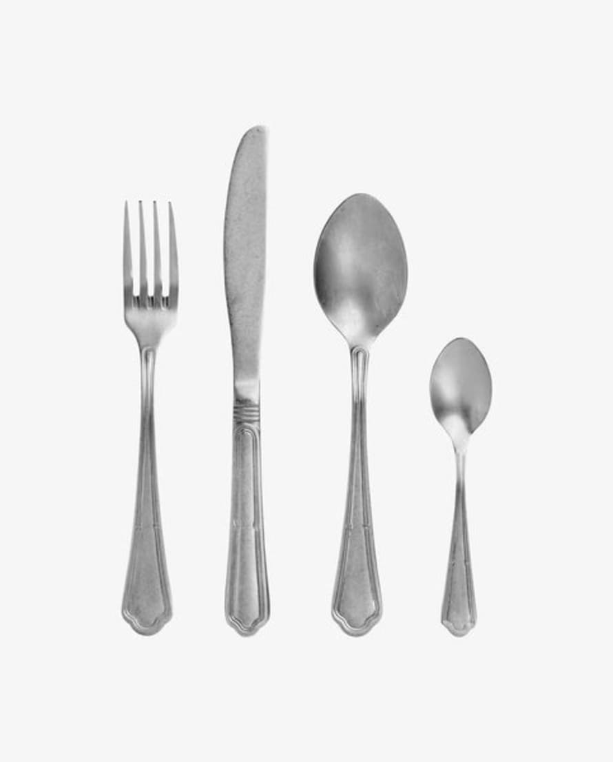 Nordal Viva Vintage Silver Effect Cutlery - Set of 4