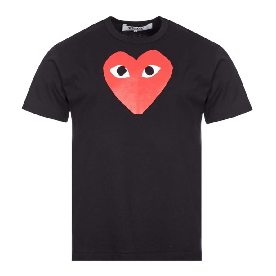 Comme Des Garcons Play Heart Logo T-Shirt - Black