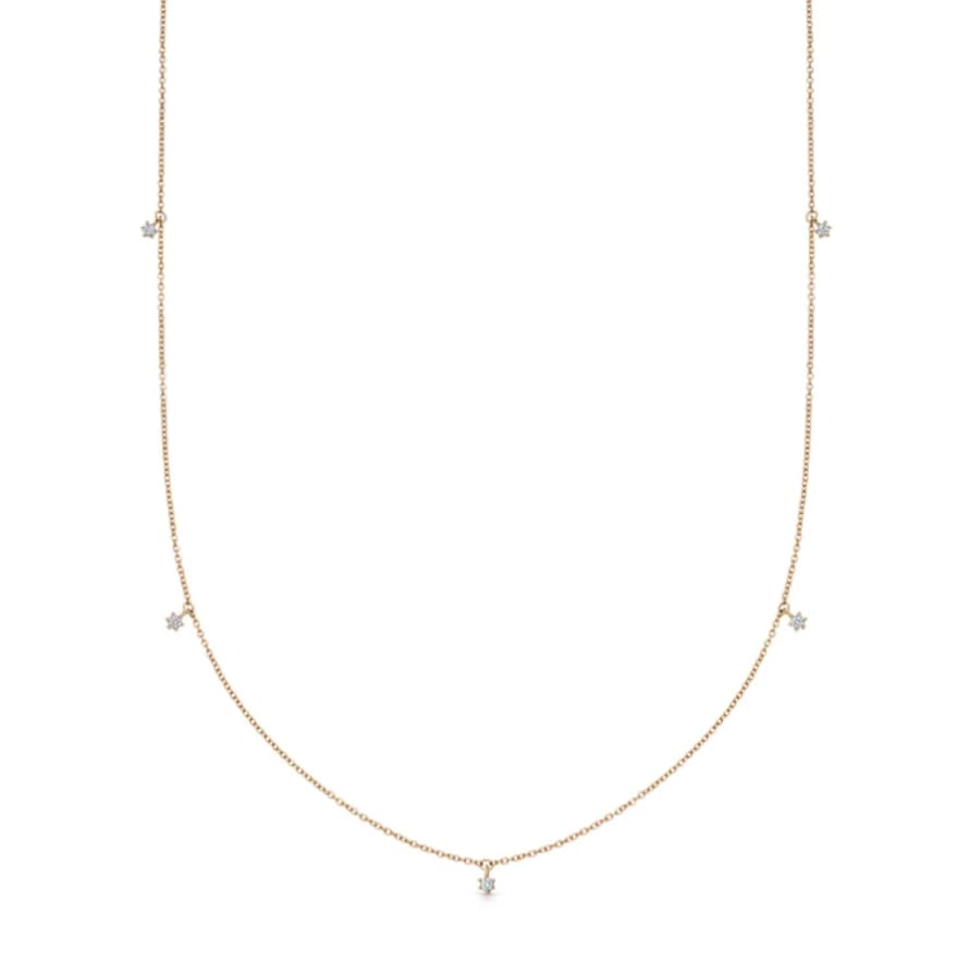 Astley Clarke Solid Gold Diamond Station Necklace
