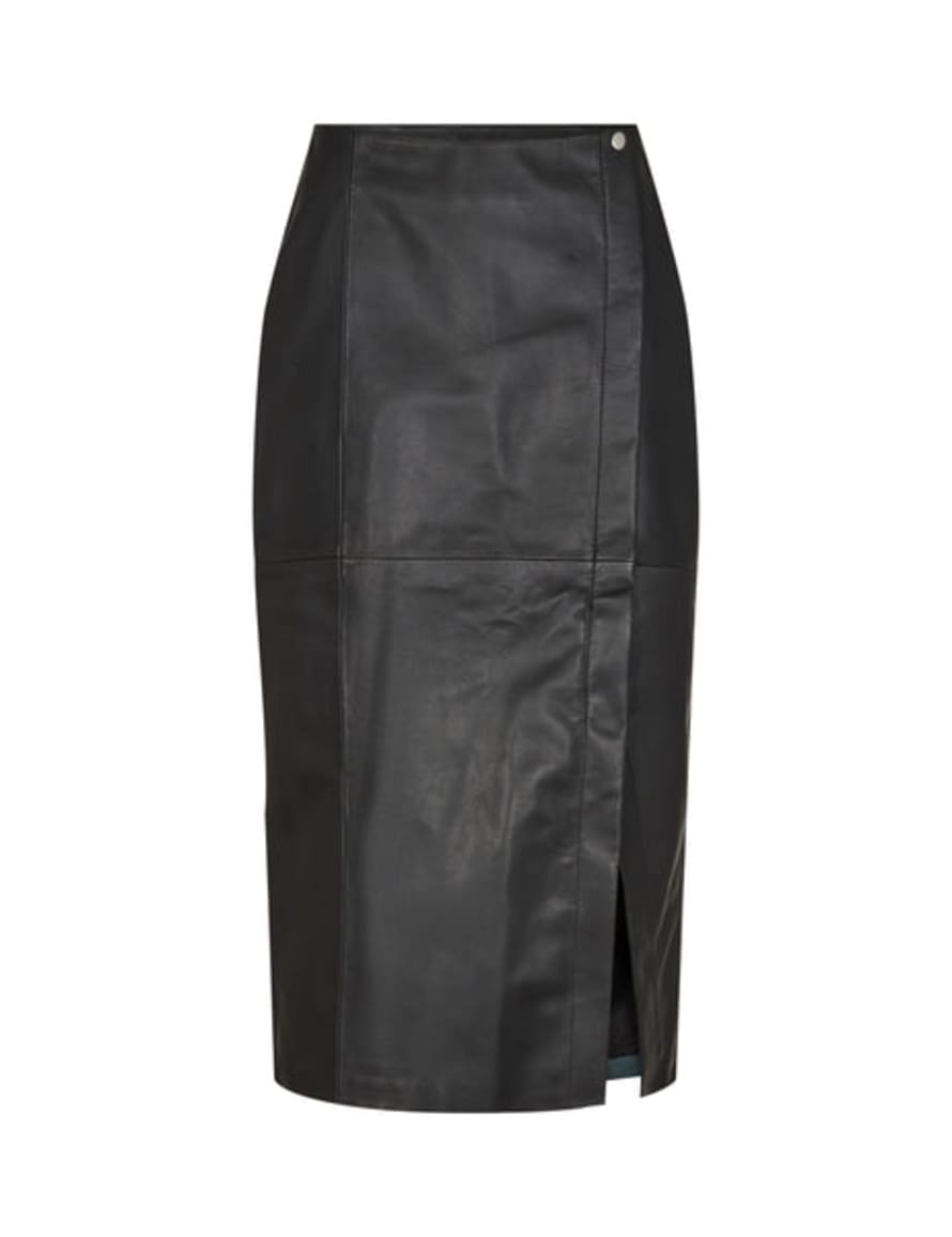Levete Room Globa 30 Leather Skirt - Black